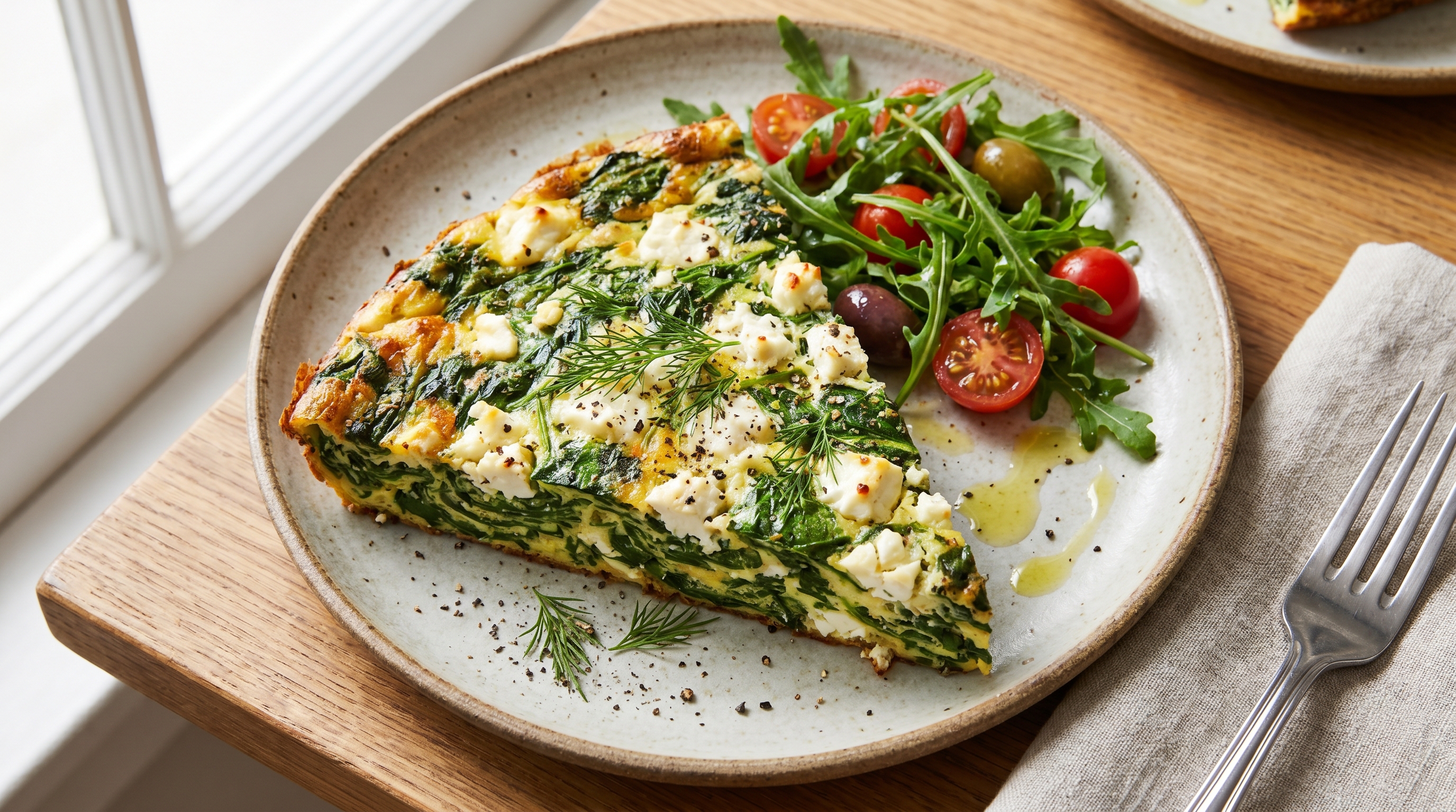 Frittata spinaci e feta